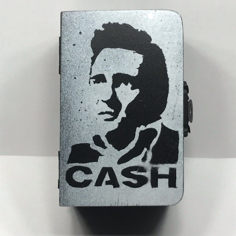 ⚡️Johnny Cash inspired distressed graffiti Rocker Box Mini 4”x2.5” for love-…